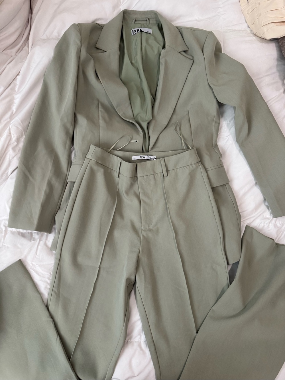 Because of Alice BOA Blazer with Wide Leg Suit Trouser Pants Set - Size S